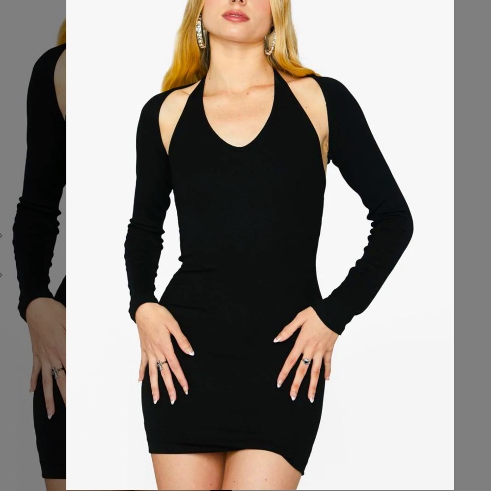 Fiestar Sexy Halter Mini Dress With Shrug Set